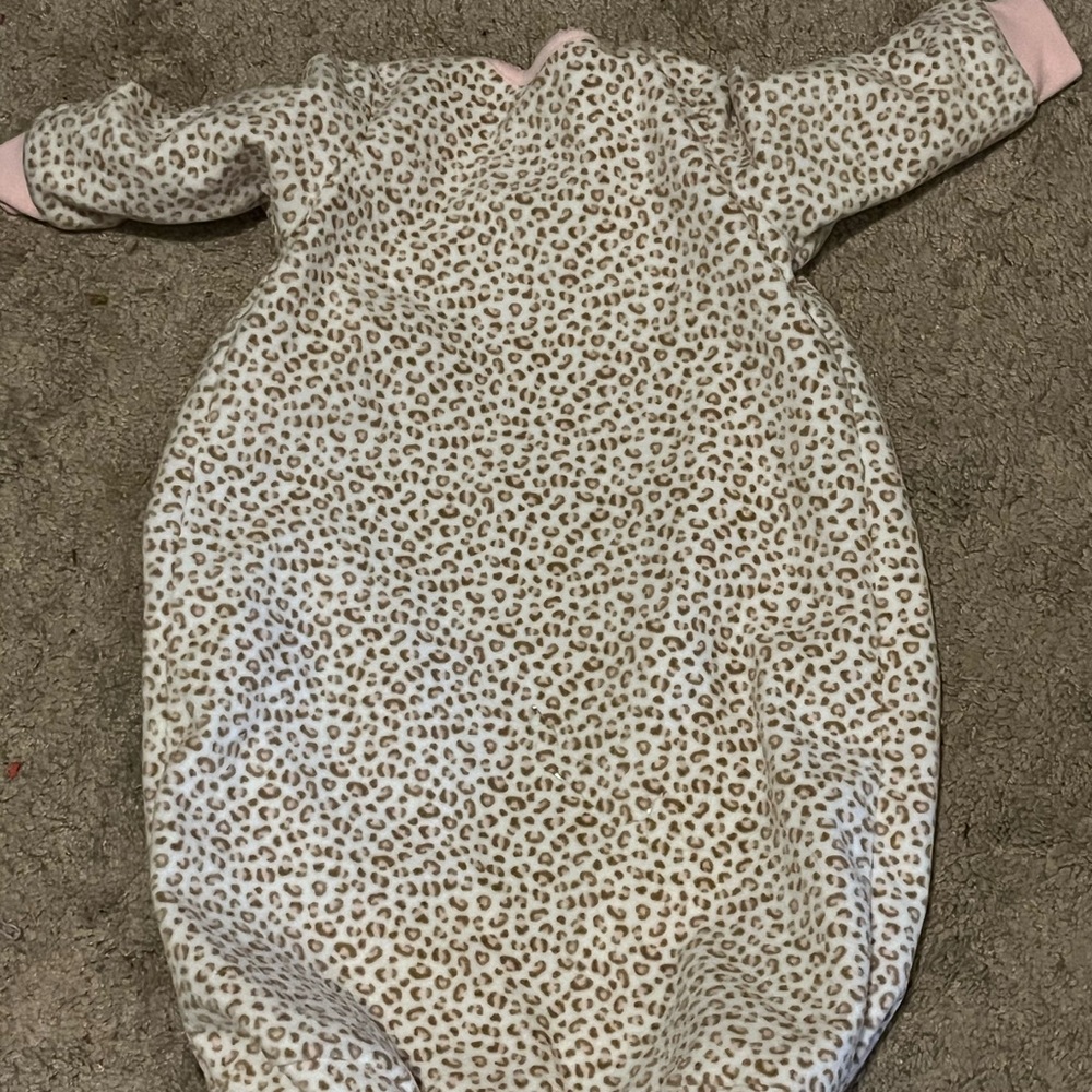 Source Unknown Brown and White Sleep Sack Pajamas